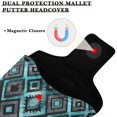 thumbnail image 3 of Haosy Turquoise Black Marble Golf Mallet Putter Cover Strong Magnetic Leather Golf Club Headcover Closure, 3 of 7