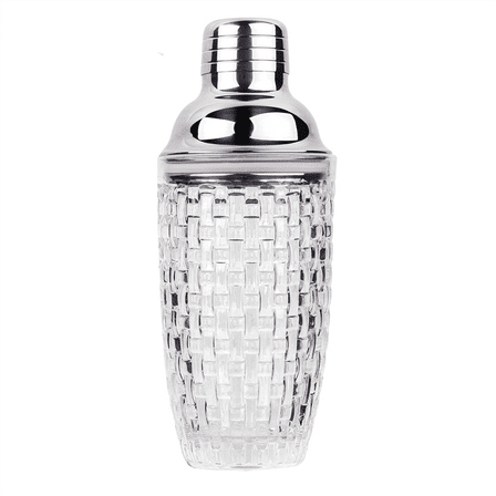 13Oz Glass Cocktail Shaker Set - for Cocktails, Drink Shakers and Silver