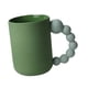thumbnail image 5 of Taza de cerámica con mango con cuentas mantenga bebidas calientes o frías de 500 ml Taza de café Drinkware para cocina de la oficina de cocina Regalos Verde, 5 of 8