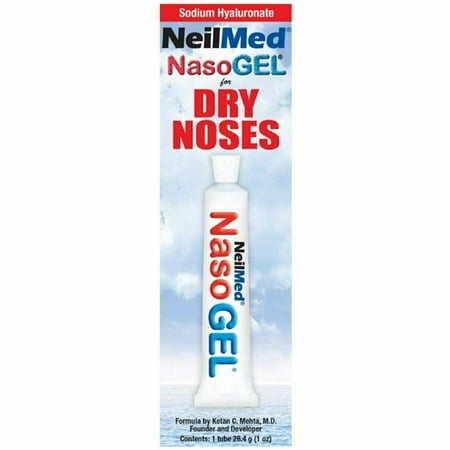NeilMed Nasoge Drug-Free Salinel Drip Free Dry Nose Gel, 1oz, 6-Pack