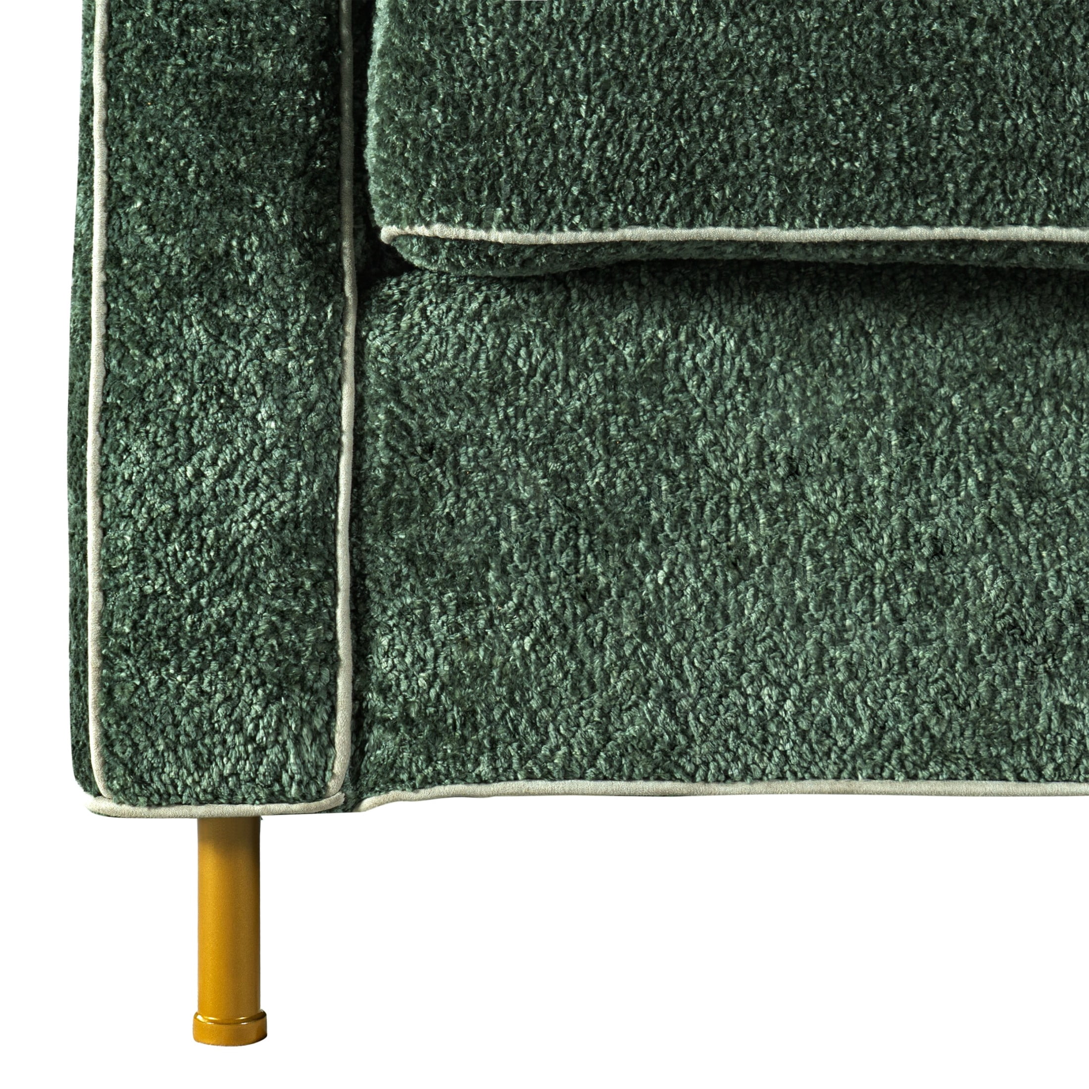 Christopher Knight Home Modern Chenille Upholstered Single Sofa with Square Arms, Pillow Back, Green