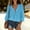 Blue plus size boho top a1, variant on Women Plus Size V Neck Blouse 3/4 Sleeve Ruffle Flowy Boho Casual Pullover Top Summer Solid Tee Shirt for Curvy Women, Pink L