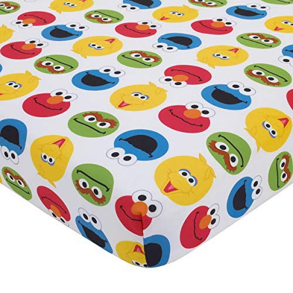 Sesame Street Sesame Street Best Friends Blue and Red 4 Piece Toddler Bedding Set