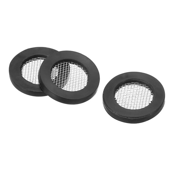 Uxcell Rubber Flat Washers 19x12x2.5mm with Stainless Steel Filter