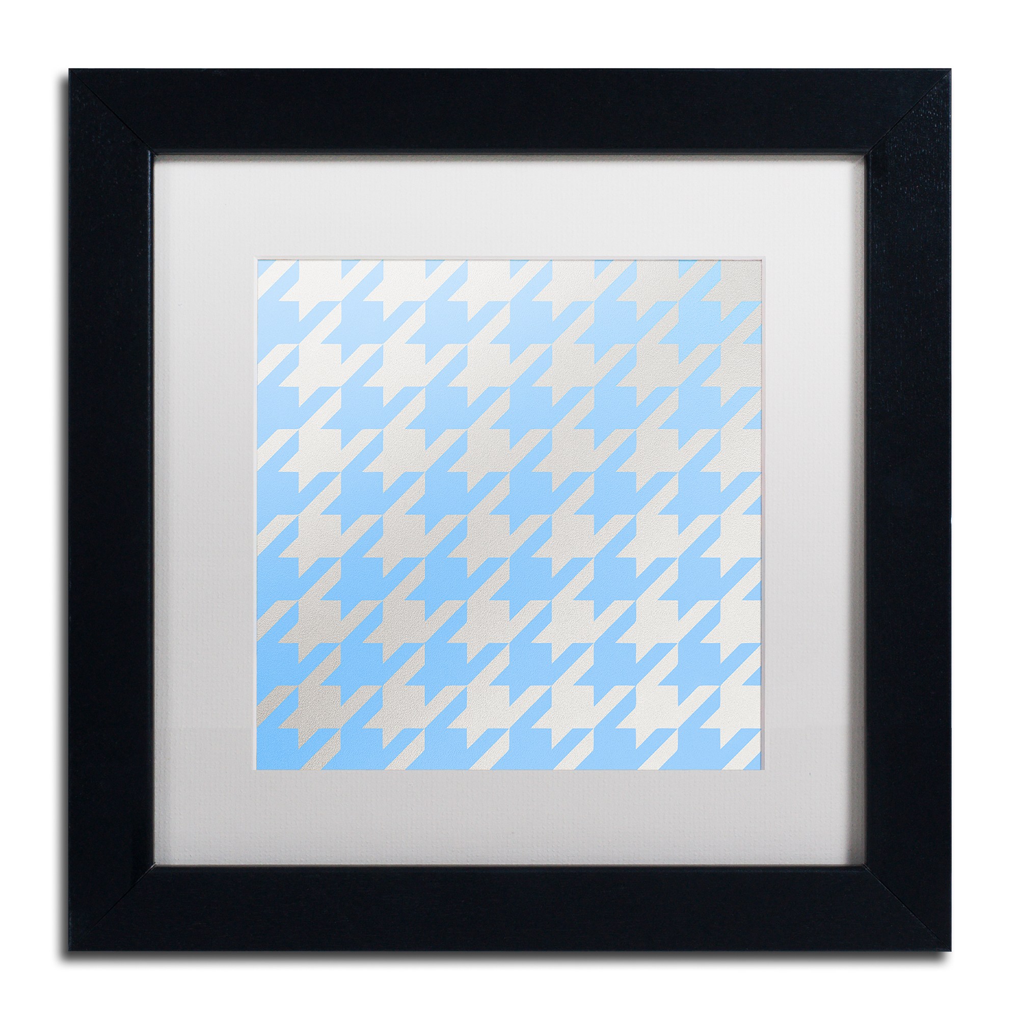 Trademark Fine Art "Xmas Houndstooth 3" Canvas Art by Color Bakery, White Matte, Black Frame