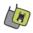 thumbnail image 2 of Carolines Treasures BB1289PTHD Checkerboard Lime Green French Bulldog Pair of Pot Holders , 7.5HX7.5W, multicolor, 2 of 3