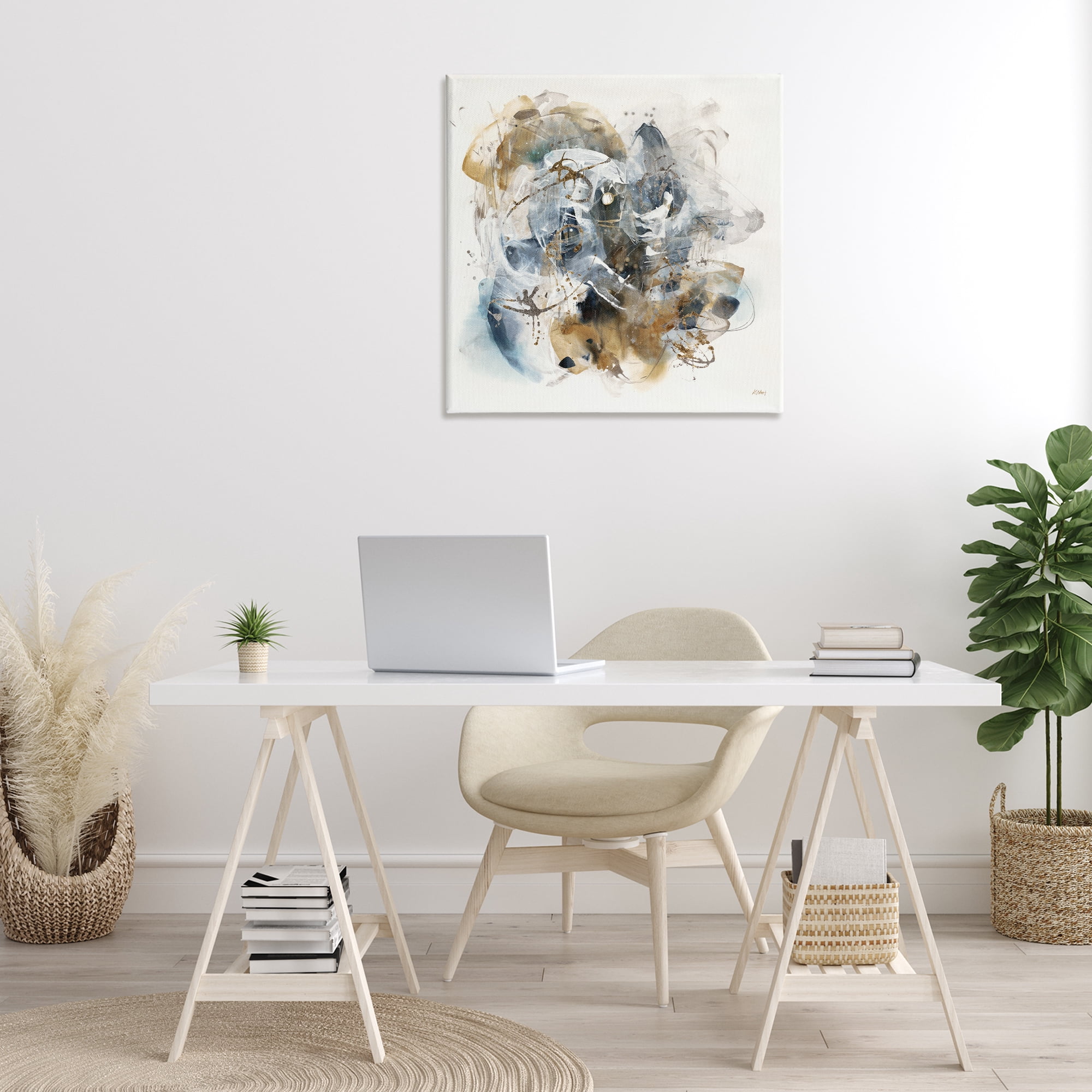 Stupell Industries Southwestern Paint Splatter Abstract Painting Gallery Wrapped Canvas Art Print Wall Art, 30 x 30