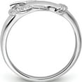 thumbnail image 2 of Sterling Silver Rhodium Plated Diamond Buckle Ring (Size 8) Made In India qr4898-8, 2 of 5