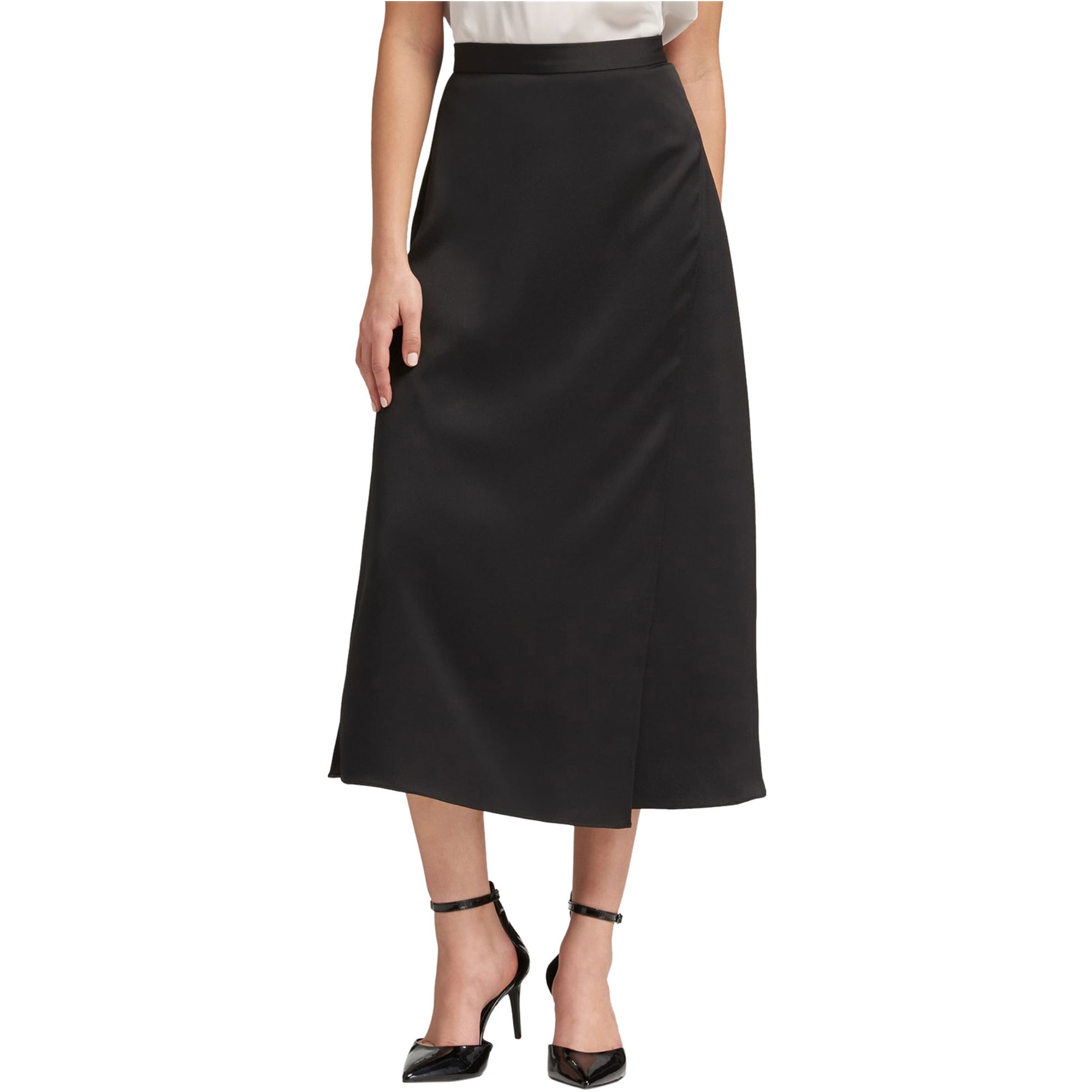 DKNY Womens Side-Slit Midi Skirt, Black, 6 - Walmart.com