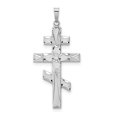 thumbnail image 1 of 14K White Gold Eastern Orthodox Cross Pendant, 1 of 2