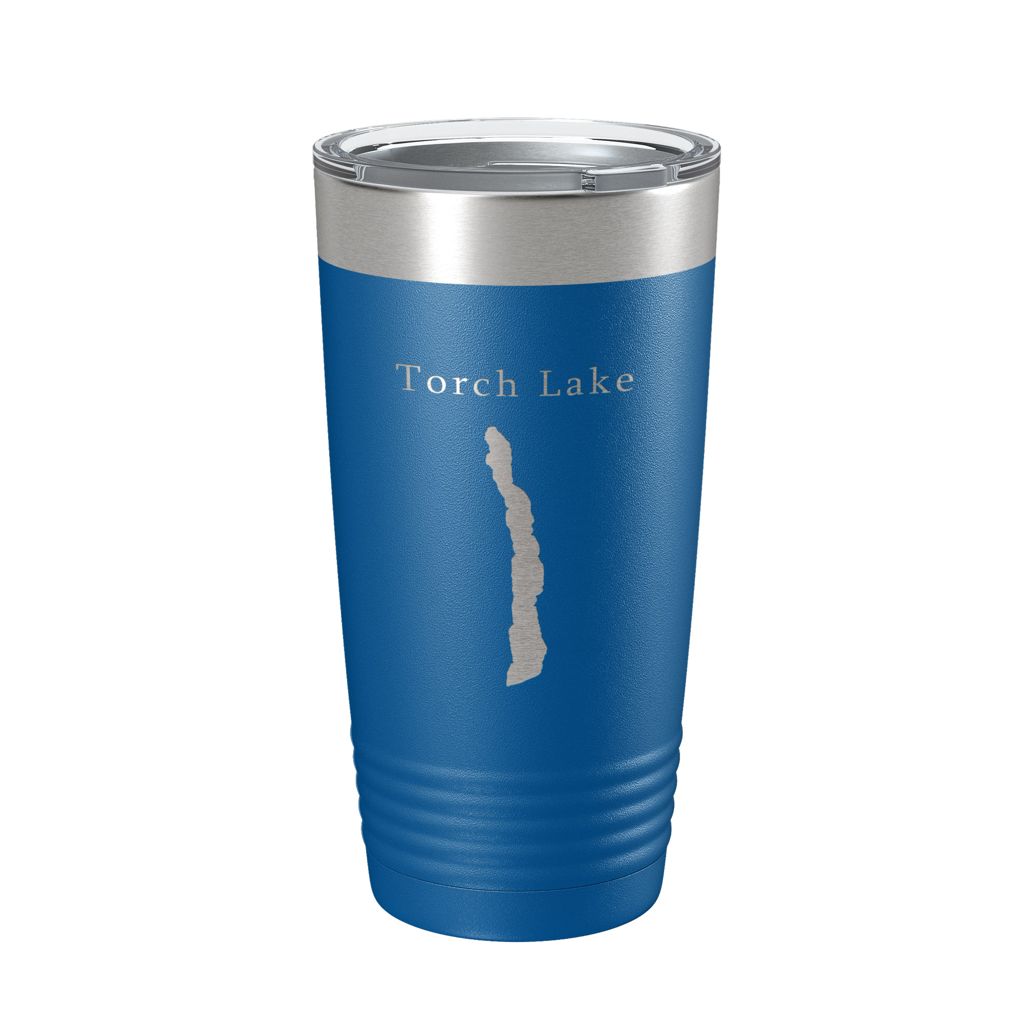 Torch Lake Map Tumbler Travel Mug Insulated Laser Engraved Coffee Cup