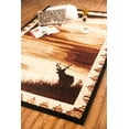 thumbnail image 5 of Furnish My Place Wildlife Cabin Rug – 3ft. 6in. x 5ft. 6in, Multicolor Lodge Area Rug with Eclectic Border, Twin Moose Pattern, Jute Backing. Country Interior Decor, Living Room, 5 of 13