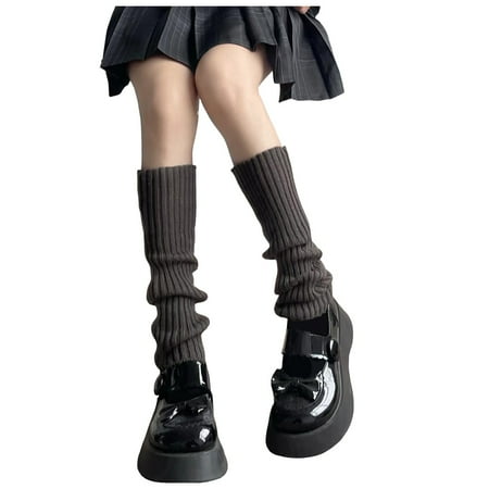 LARUYEKO Women s Knitted Socks Style Hottie Japanese Academy Wind Tube Pile Socks Loose Calf Socks Dressy Tights for Women Knee High Stockings for Women Lingerie for Women Garter Corset Storage Bag