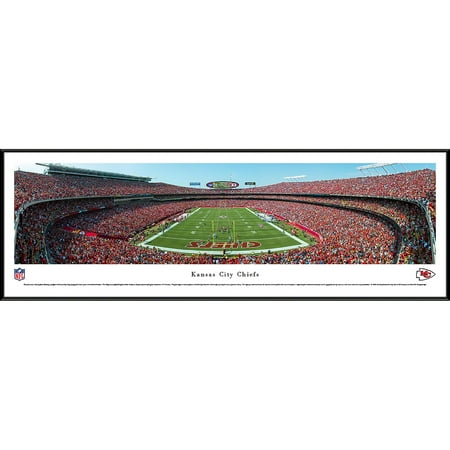 Kansas City Chiefs - End Zone at Arrowhead Stadium - Blakeway Panoramas NFL Print with Standard