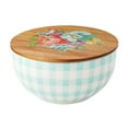 thumbnail image 5 of The Pioneer Woman 3-Piece Floral Check Ceramic Lidded Bowl Set, 5 of 5