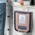 thumbnail image 2 of Kitchen Can Folding Wall Mounted Household Cabinet Door Dedicated Hanging Kitchen Garbage Bathroom Garbage Kitchen Garbage Storage Capacity 10 Liters, 2 of 7