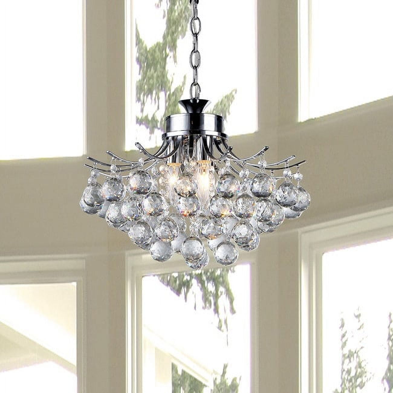 ルミナベッラMessalina SO4 peodant　chrome Chrome And Crystal Chandelier/Pendant With Fabric Shade Orig