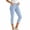 Light Blue, variant on Jean Capri Pants For Women High Waisted Ripped Skinny Jeans Stretchy Denim Cropped with Pockets