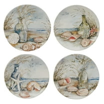Certified International  Coastal Landscape 9" Salad/Dessert Plates, Set of 4 Assorted Designs - 10.75' x 11'
