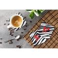 thumbnail image 3 of Letter N Initial Monogram - Zebra Red Foam Coaster Set of 4, 3 of 3