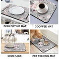 thumbnail image 4 of Washable Rubber Colorful Floral Dish Drying Mats for Kitchen Counter Home Large Coffee Bar Pad Accessories and Decor for Utensils Stemware 19.5''x12'', 4 of 7