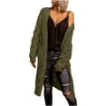 thumbnail image 1 of Yuyuzo Cardigan Sweaters for Women Oversized Long Sleeve Solid Color Knit Sweater Open Front Sweaters Casual Outwear, 1 of 4