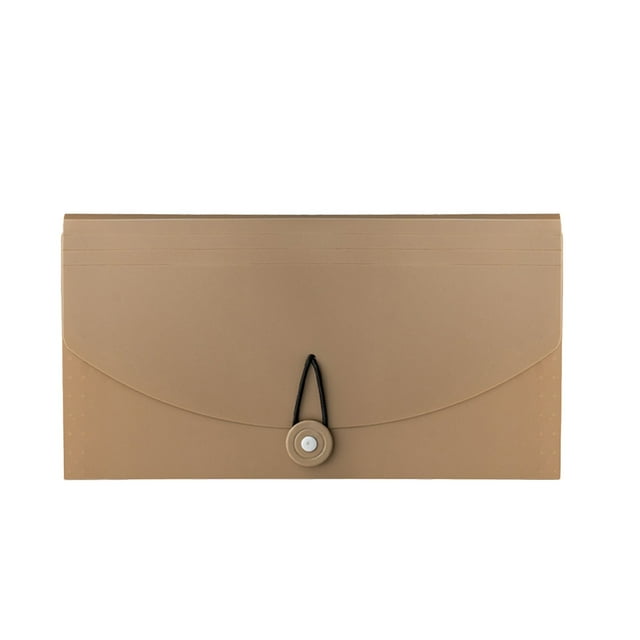 Btomtd Storage Categorizable Multifunctional Labeled File Package Tickets Rack Accordion Bag, Khaki
