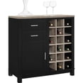 thumbnail image 2 of Pemberly Row Modern / Contemporary Wine Cabinet in Black Oak, 2 of 9