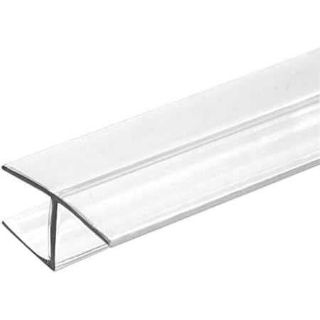 

Duskora CBW Frameless Shower Door Side Seal Strip H-Type 180 Degree 85 Length Clear (1 3/8 Glass)
