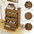 thumbnail image 6 of Fluted 4 Drawer Dresser Mid Century Small Dresser Wood Chest Modern Closet Clothes Organizer Storage for Bedroom Living Room, 6 of 10