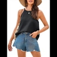 thumbnail image 1 of Camisola de Verano con Cuello Halter y Espalda Descubierta para Mujer, Estilo Y2K, para Salir, Playa Negro M, 1 of 10