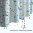 thumbnail image 6 of Light Blue Daisy Flower Pattern Shower Curtain 36"x72" ,Bathroom Decorative Shower Curtains Set with 12 Hooks,Modern Waterproof Washable Shower Curtain, 6 of 6