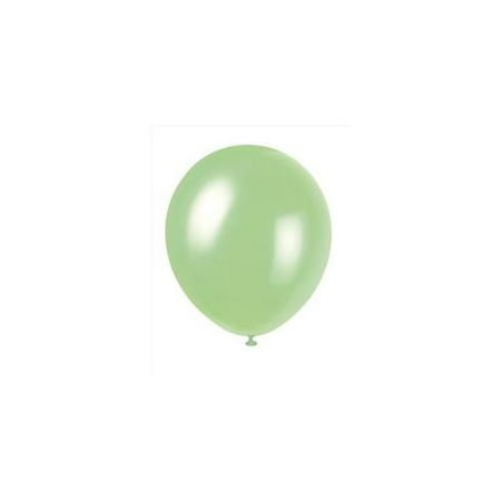 Unique Industries 5180 10 count 12 inch Pearl Balloons in Mint Green - 144 Packs