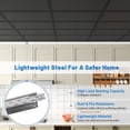 thumbnail image 4 of LooYee 75 PCS 48 Inch Cross Tee Drop Ceiling Grid Black, 4 Ft Galvanized Steel Rust & Fire Resistance, Ceiling Grid Cover for Basement Living Room Garage Kitchen Bathroom, Cover 500 Sq.Ft, 4 of 8