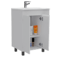 thumbnail image 6 of Newboti Furniture 24" Meka Vanity, Two External Shelves, Double Door Cabinet -White 30564, 6 of 9