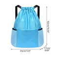thumbnail image 2 of CQCYD Sac à Dos à Cordon Imperméable pour Femmes Hommes, Sac de Sport Soccer Basketball, 2 of 3