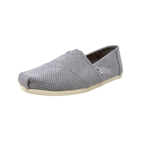 Toms Men's Classic Perforated Suede Drizzle Grey Ankle-High Slip-On Shoes -