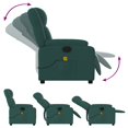 thumbnail image 3 of vidaXL Massage Recliner Chair Dark Green Fabric, 3 of 5