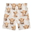 thumbnail image 4 of joogoo Highland Cattle Flower-w5 Girls Lined Shorts Bike Dance Bottoms 10Y, 4 of 7