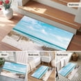 thumbnail image 6 of Rectangle Area Rug 2x3ft, Summer Nautical Beach Sea Blue Sky Non-Slip Non-Shedding Floor Mat, Coastal Seascape Theme Washable Sturdy Carpet for Living Room Bedroom Home Decor, 6 of 9