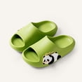 thumbnail image 2 of Quealent Kids Slides for Girls Boys Toddler Cloud Slides Animal Quick Drying Beach Slides Toddler Pool Shower Flip Flops Slippers Green for Size 12.5, 2 of 8