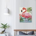 thumbnail image 4 of BCIIG Flamingo Flower Watercolor Painting Fine Art Aesthetic Poster Print Wall Painting for Living Room Bedroom Home Office Wall Decor Canvas 16x20 in, 4 of 5