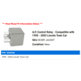 thumbnail image 2 of A/C Control Relay - Compatible with 1990 - 2003 Lincoln Town Car 1991 1992 1993 1994 1995 1996 1997 1998 1999 2000 2001 2002, 2 of 2