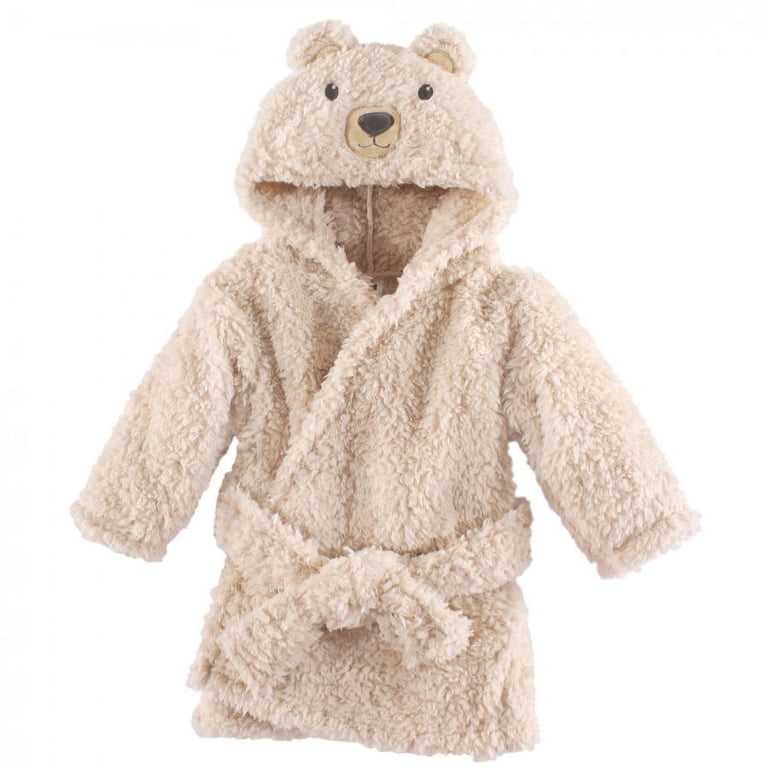 Infant Plush Animal Face Hooded Bathrobe photo 1