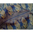 thumbnail image 4 of oneOone Silk Tabby Fabric Peacock Block Printed Craft Fabric BTY 42 Inch Wide, 4 of 4