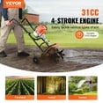 thumbnail image 2 of VEVOR Tiller Cultivator, 31CC 4-Stroke Garden Cultivator, Tiller with 4 Steel Adjustable Front Tines for Lawn, Garden and Field Cultivation, 2 of 9