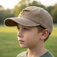 thumbnail image 4 of CYRBOKO Cotton, Sun Protection Cotton Breathable Adjustable Baseball Caps for Kids Khaki Size 2-6 T, 4 of 5