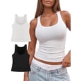 thumbnail image 3 of RELLECIGA Womens Tank Tops Sleeveless Round Neck Ribbed Stretch Women Shirts, 3 of 12