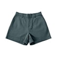 thumbnail image 5 of Rggeeun Women'S Shorts Solid Color Elastic High Waist Wide Leg Soft Lightweight Loose Fit With Side Pockets &Buttons For Summer Club Party Kawaii Bottoms,Grey,S, 5 of 7