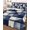 Blue, White, Navy, variant on Twin XL Quilt Bedding Set, Navy Blue Geometric Reversible Summer Quilt 3 Pieces, Modern Abstract Art Rustic Lightweight Bedspreads Coverlets with 2 Pillow Shams for All Seasons